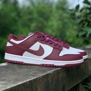 👟Nike DUNK Burgundy fashionable sports shoes